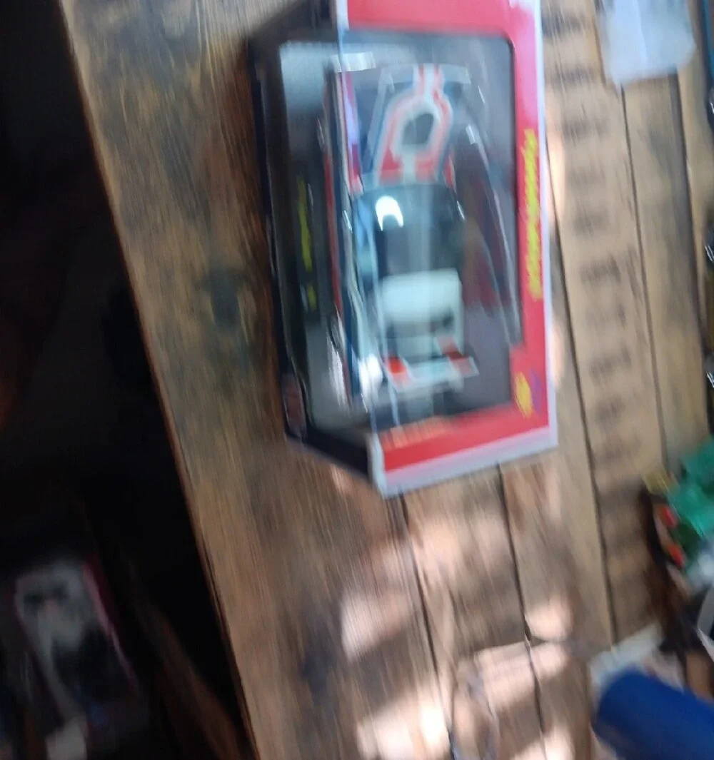 1/24 1971 Plymouth Barracuda 440 White with Blue and Red Stripes Bad Box